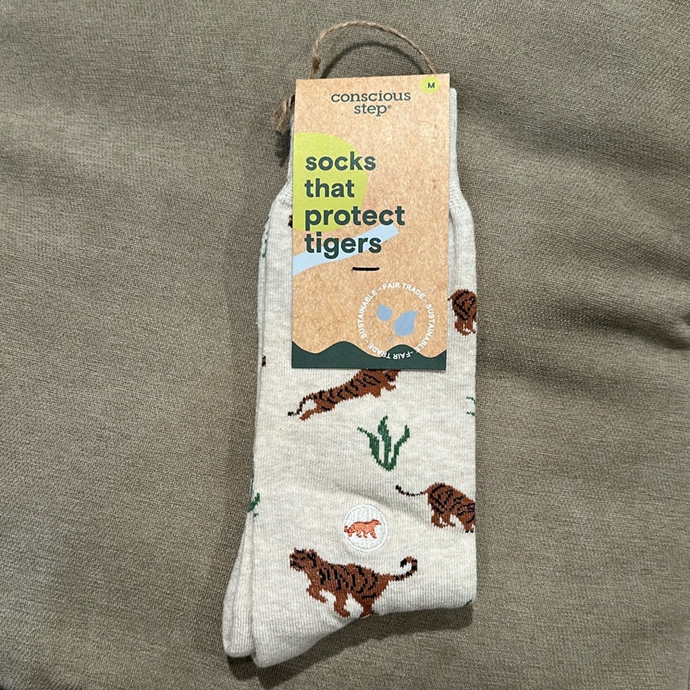 Conscious Step socks that protect tigers 🐅